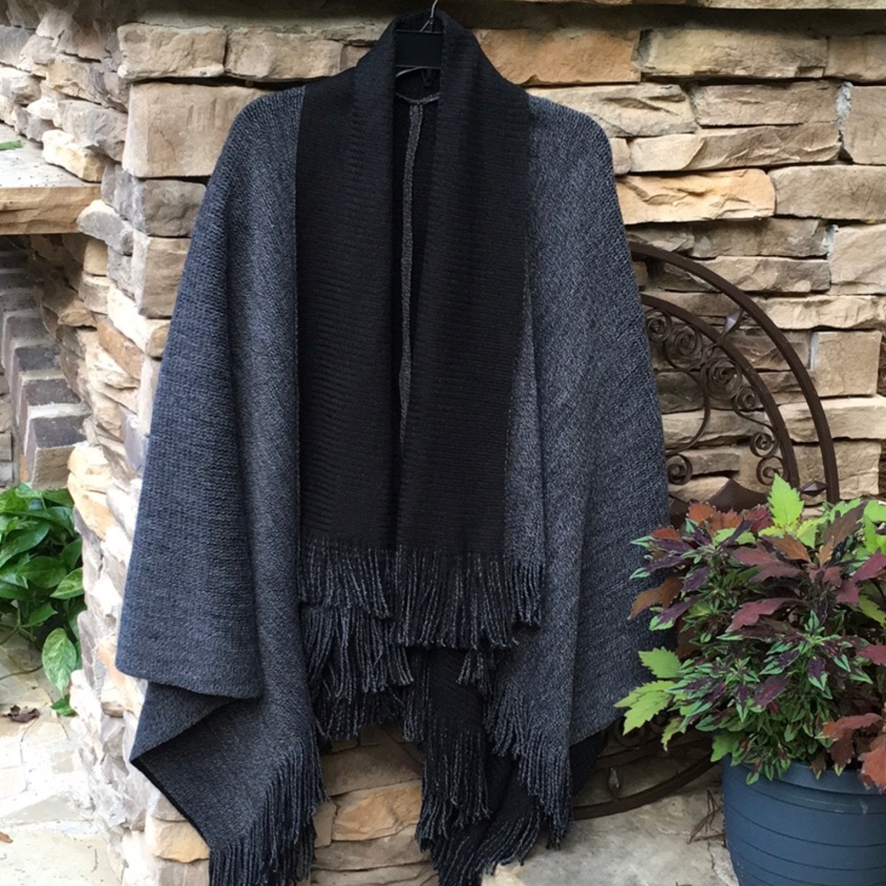 Charcoal and black cape